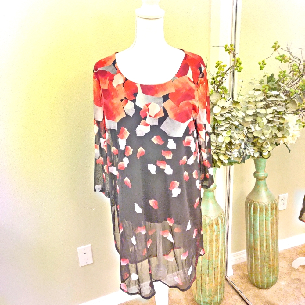 NWT Alfani chiffon long tunic